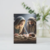Jesus in der Gefahr | Weihnachten Postkarte (Stehend Vorderseite)