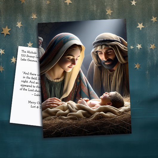 Jesus in der Gefahr | Weihnachten Postkarte