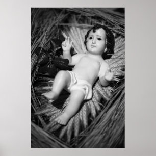 Jesus in der Krippe Poster