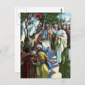 Jesus in der Zuhause von Zaccheus Postkarte (Vorne/Hinten)