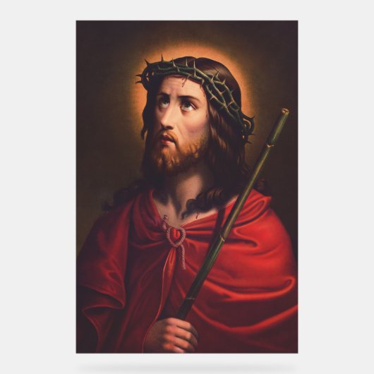 Jesus in Dornenkronen Acrylschild (Vorderseite)
