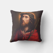 Jesus in Dornenkronen Kissen (Rückseite)