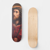 Jesus in Dornenkronen Skateboard (Vorderseite)