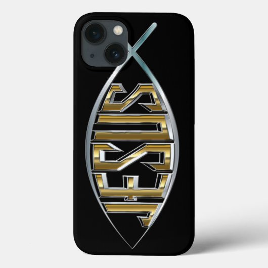 Jesus in einem Fischsymbol Case-Mate iPhone Hülle (Rückseite)