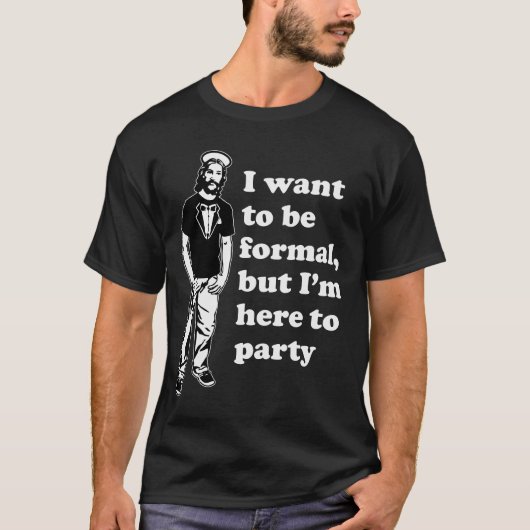 Jesus in einem Tuxedo - formal aber hier zum Party T-Shirt (Vorderseite)