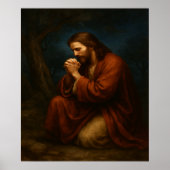 Jesus in Gethsemane™ LDS Wall Art Poster (Vorne)