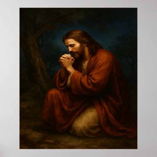 Jesus in Gethsemane™ LDS Wall Art Poster (Vorne)