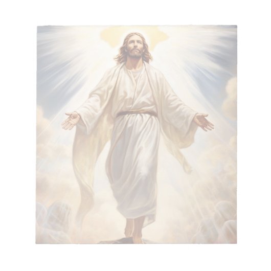 Jesus in Herrlichkeit Notizblock (Vorderseite)