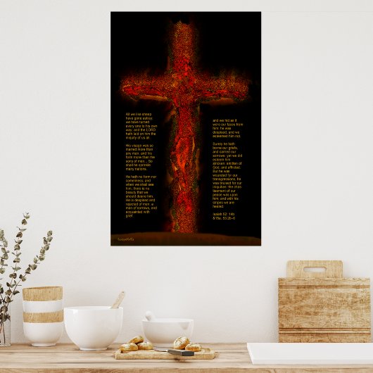 Jesus in Isaiah 53 Poster (Küche)