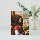 Jesus in Jerusalem Postkarte (Stehend Vorderseite)