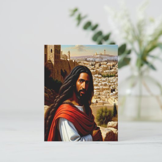 Jesus in Jerusalem Postkarte (Stehend Vorderseite)