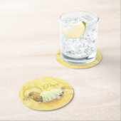 Jesus in Manger Weihnachts-Untersetzer Runder Pappuntersetzer (Vor Ort)