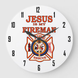 JESUS IN MEINEM FIREMAN GROßE WANDUHR