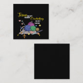 Jesus in meinem Herzen, der in meinen Venen kreist Quadratische Visitenkarte (Vorne/Hinten)