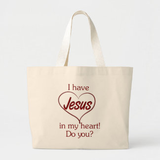 Jesus in meiner Herztote-Tasche Jumbo Stoffbeutel