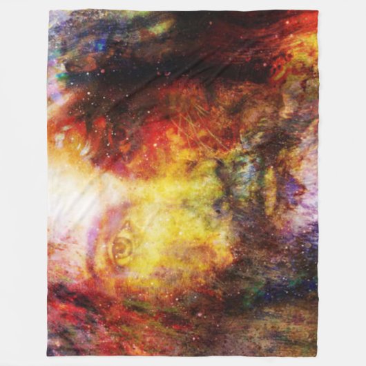 JESUS IN MULTI FARBE FLEECEDECKE (Vorderseite)