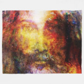 JESUS IN MULTI FARBE FLEECEDECKE (Vorderseite (Horizontal))