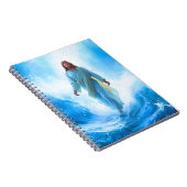 Jesus in Ocean notebook Notizblock (Rechte Seite)