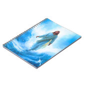 Jesus in Ocean notebook Notizblock (Linke Seite)