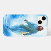 Jesus In Ocean Waves Iphone Case Hülle (Rückseite (Horizontal))