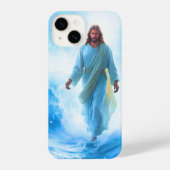 Jesus In Ocean Waves Iphone Case iPhone Hülle (Rückseite)