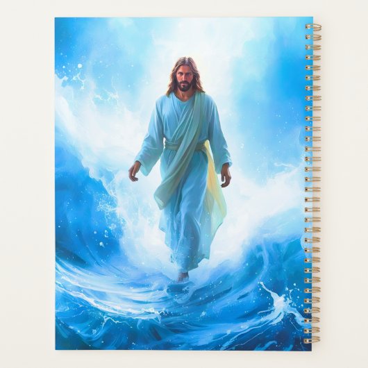 Jesus in Ocean Year Planner Planer (Rückseite)