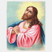 JESUS in PRAYER Fleecedecke (Vorderseite)