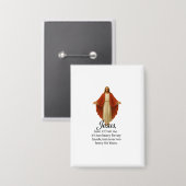 Jesus in Red and White Button (Vorderseite/Rückseite)