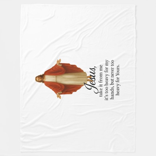 Jesus in Red and White Fleecedecke (Vorderseite)