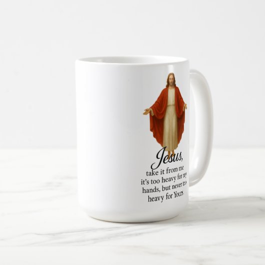 Jesus in Red and White Kaffeetasse (VorderseiteRechts)