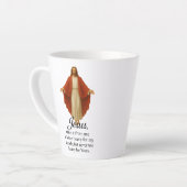 Jesus in Red and White Milchtasse (Linke Ecke)