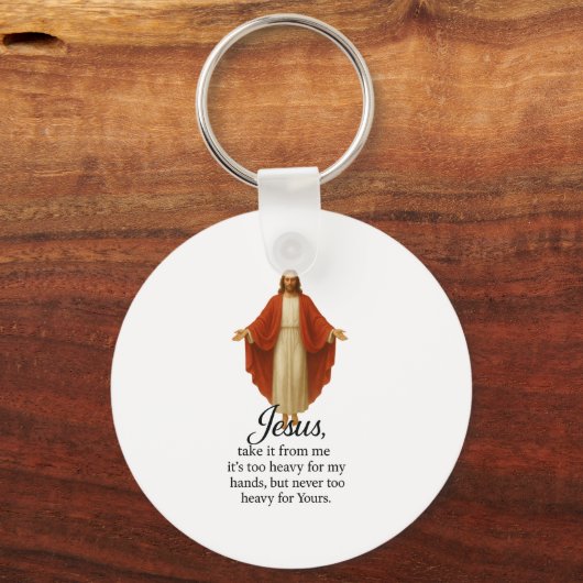 Jesus in Red and White Schlüsselanhänger (Rückseite)