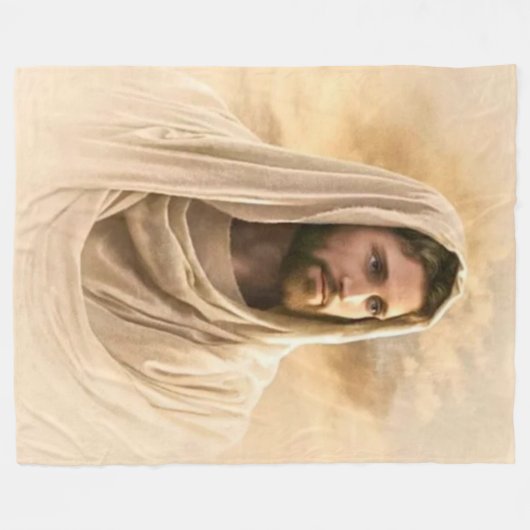 JESUS IN ROBE FLEECEDECKE (Vorderseite (Horizontal))