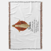 Jesus in Rot und Weiß Decke (Vorderseite Vertikal)
