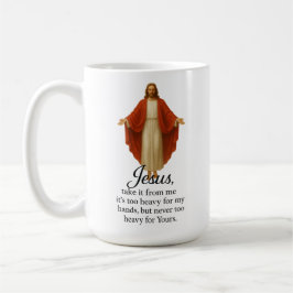 Jesus in Rot und Weiß Kaffeetasse