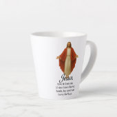 Jesus in Rot und Weiß Milchtasse (Rechte Ecke)