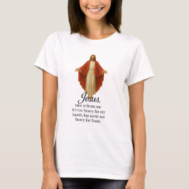 Jesus in Rot und Weiß T-Shirt