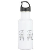 Jesus in Silver Edelstahlflasche (Rückseite)