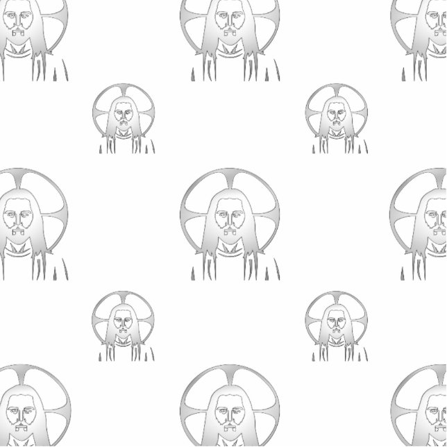 Jesus in Silver Freistehende Fotoskulptur (Vorne)