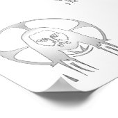 Jesus in Silver Poster (Ecke)