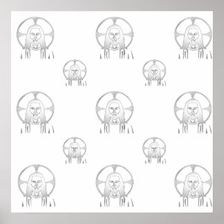 Jesus in Silver Poster