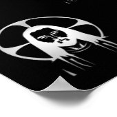 Jesus in Silver Poster (Ecke)