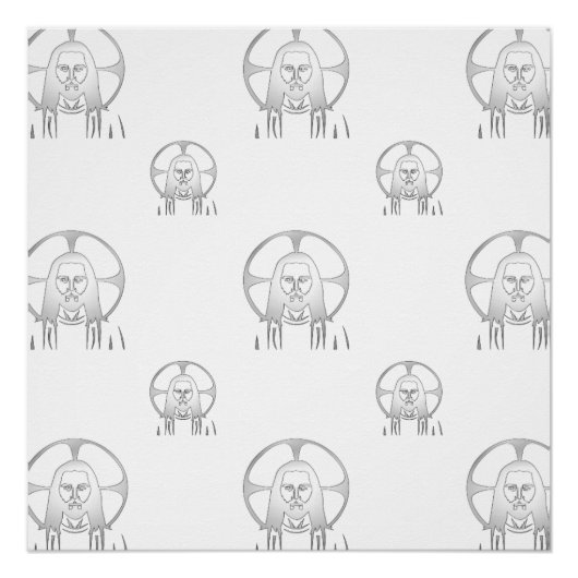 Jesus in Silver Poster (Vorderseite)