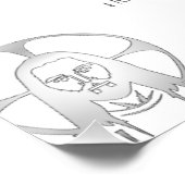 Jesus in Silver Poster (Ecke)