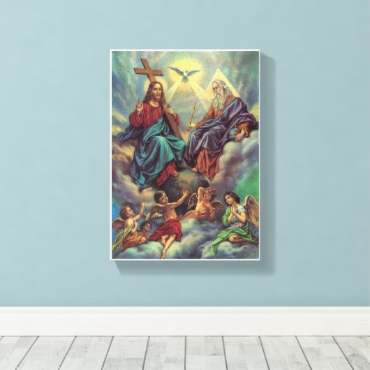 Jesus in Sky Leinwanddruck (Insitu (Holzboden))