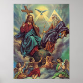 Jesus in Wolken Poster (Vorne)