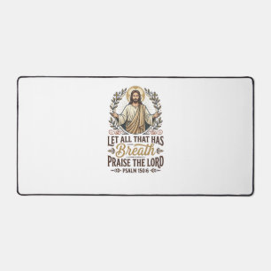 Jesus Indie Folk Akustik-Anbetungs-Grafik-T-Shirt Schreibtischunterlage