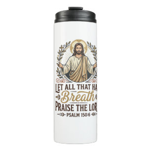 Jesus Indie Folk Akustik-Anbetungs-Grafik-T-Shirt  Thermosbecher