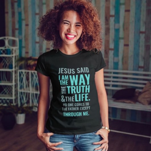 Jesus inspirierende Zitat Moderne Schrift T-Shirt
