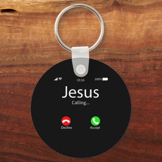 Jesus Is Calling Christian Schlüsselanhänger (Vorderseite)